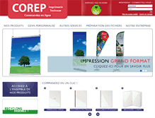 Tablet Screenshot of corep-imprimerie.com